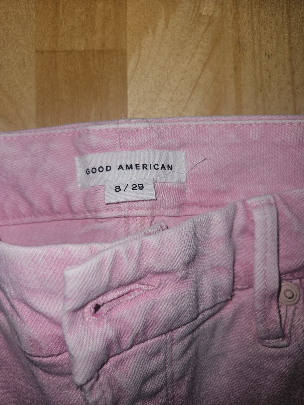 Good American Waist Palazzo High Rise Wide Leg Cropped Denim Jeans - Picture 3 of 7